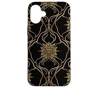 Prana Lotus Mandala Repeating Motif Sacred Geometry Line Art Case for iPhone 16 Plus