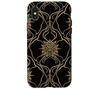 Prana Lotus Mandala Repeating Motif Sacred Geometry Line Art Case for iPhone X/XS