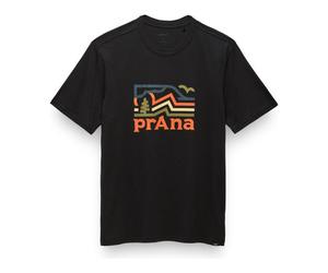 prAna | Peak Path SS Tee | Organic Cotton Graphic T-Shirt | Black L