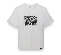 prAna | Peak Path SS Tee | Organic Cotton Graphic T-Shirt | Soft White L