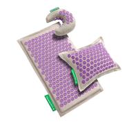 Pranamat Acupressure Large Mat with Regular & Moon Pillow Set, Premium Acupressure Therapy for Pain Relief and Relaxation, Handcrafted in Europe with Sustainable and Natural Materials (Amethyst)