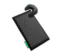 Pranamat Acupressure Small Moon Pillow Set, Premium Acupressure Therapy for Pain Relief and Relaxation, Handcrafted in Europe with Sustainable and Natural Materials (Obsidian)