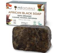 PraNaturals 100% Organic Raw African Black Soap 200g, 200 g (Pack of 1)