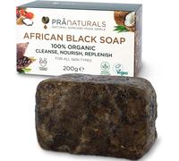 PraNatural Organic African Black Soap Face Body Anti-Ageing Shea Butter 200g Bar