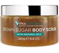 Pranaturals Brown Sugar Body Scrub - Natural Exfoliating Body Scrub - Gently Rem