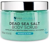 PraNaturals Dead Sea Salt Bath Body Scrub Mango & Kiwi Organic Mineral-Rich 500G
