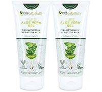 PraNaturals Pure Aloe Vera Gel 200ml - Soothing & Hydrating (Pack of 2) | Rich in vitamins, for bug bites and minor burns, for all skin types, Cruelty-free & Vegan