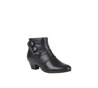 'Prancer' Leather Ankle Boots Lotus Black 3