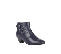 'Prancer' Leather Ankle Boots Lotus Navy 3