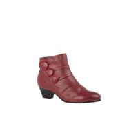 'Prancer' Leather Ankle Boots Lotus Red 5