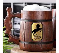 Prancing Pony Mug. Lord Rings Gift. Wooden Tankard. Beer Mug Gift. Beer Tankard Handmade Wooden Stein Prancing Pony Pub Inspired #95/0.6L / 22 ounces