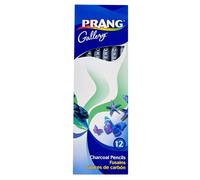 Prang Charcoal Pencils, Medium, Paper Wrapped, Black, 12 Count (60100)