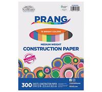 Prang (Formerly SunWorks) Construction Paper, 10 Assorted Colors, 9" x 12", 300 Sheets