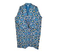 Pranipat Handicrafts Ethnic Cotton Lightweight Open Front Mid-Length Hippie Ikat Print Women Outwear Kantha Jacket