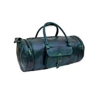 Pranjals House Genuine Vintage Leather Musk Green Travel Duffle Bag Size-22 inch, musk green, 22x10x10 inch, Gym Bags