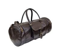 Pranjals House Stylish Spacious Brown Textured Faux Leather Weekend Duffel Bag Vintage Travel Bag Genuine Leather Black Size 56cm Black 22x10x10inch Sports Bags Black, Black, 22x10x10 inch, Sports