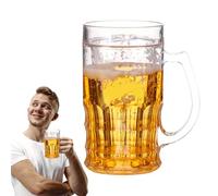 Prank Beer Mug - 420 Ml Simulated Funny Beer Cup, Novelty Glass, Transparent Fake Drinking Prop | Realistic Trick Accessories Men Women Entertainment Hilarious Decoration For Dining Table