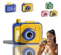 Prank Camera Water Gun, Dual Nozzles Camera Prank Water Gun, Reverse & Forward Splash Battle, Novelty Camera Water Squirt Gun Game for Beach & Summer Pool Parties (Yellow)