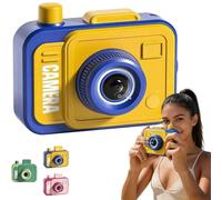 Prank Camera Water Squirt Gun, Pull the Trigger and Shoot Backwards, Press the Button and Shoot Forwards, Party Prank Games (yellow)