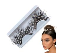 Prank Eyelashes - Exaggerated Black And White Eyelashes | Stage Costume Masquerade Eye-lashes | 1 Pair Fake Eye-lashes For Performance, Festivals, Concerts, And Special Event Costume Parties