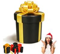 Prank Gift Box, Annoying Nested Screw Gift Box, 10 Layer The Annoying Present Box Money Puzzle Gift Box for Cash Gifts, Reusable Prank Gift Packaging for Birthday Christmas Fun Party Game (Black)
