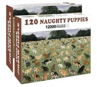 Prank Gift Box, Naughty Puppies Theme Gag Gift Empty Box, Wrap Your Real Present in a Convincing and Funny Fake Gift Box, Hilarious White Elephant Gifts for Golfer, Husband, Dad, Brother and Boyfriend