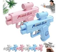 Prank Prank Water Gun, Prank Reverse Water Guns, Compulsive Two-Way Inverted Water Gun, Ideal Novelty Gifts for Friends, Classmates and Family (Pink + Blue, 2 Pieces)
