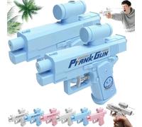 Prank Prank Water Gun, Prank Reverse Water Guns, Compulsive Two-Way Inverted Water Gun, Ideal Novelty Gifts for Friends, Classmates and Family (White, 2 Pieces)