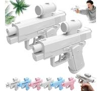 Prank Prank Water Gun, Prank Reverse Water Guns, Compulsive Two-Way Inverted Water Gun, Ideal Novelty Gifts for Friends, Classmates and Family (White, 2 Pieces)