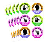 Prank Stickers 2 inch Fake Voice Clap Motion Activated Funny Joke Gag Gift Labels Sign Practical Laughs for Home Office Doors Vending Machines 120pcs