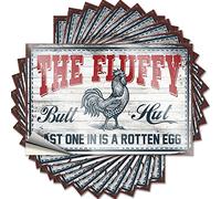 Prank Stickers Chicken Coop The Fluffy Butt Hut Last One in is A Rotten Egg Funny Sticker 10 Pcs Funny Sign Decor Funny Bumper Stickers for Adults(8X12CM)