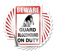 Prank Stickers for Adults Beware! Guard Bloodhound On Duty Funny Sticker 10 Pcs Decals for Cars Big Sticker for Car(6X9CM)