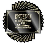 Prank Stickers for Adults Education is Important But Chalking is Importanter Stickers Funny Bumper Stickers for Adults Automotive Sticke(8X12CM)