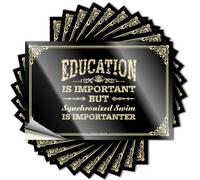 Prank Stickers for Adults Education is Important But Synchronized Swim is Importanter Stickers Funny Bumper Stickers for Adults Automotive Sticke(12X18CM)