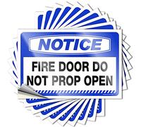 Prank Stickers for Adults Notice Fire Door Do Not Prop Open Stickers 10 Pcs Bumper Stickers, Decals & Magnets Car Stickers(6X9CM)