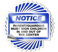 Prank Stickers for Adults Notice Parent Guardian Must Stickers 10 Pcs Man Cave Signs and Decor Car Stickers for Men(8X12CM)