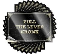 Prank Stickers for Adults Pull The Lever Kronk Funny Sticker 10 Pcs Funny Sticker Warning Sticker(8X12CM)