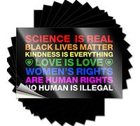 Prank Stickers for Adults Science is Real Black Lives Matter BLM Love Rainbow Funny Sticker 10 Pcs Car Accessories Stickers for Car(12X18CM)