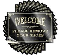 Prank Stickers for Adults Welcome Please Remove Your Shoes Funny Sticker 10 Pcs Car Decals Car Sticker Pack(6X9CM)