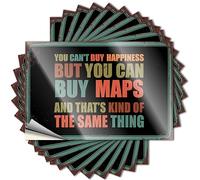Prank Stickers for Adults You Can't Buy Happiness But Can Maps Stickers Funny Car Sticker Big Sticker for Car(8X12CM)
