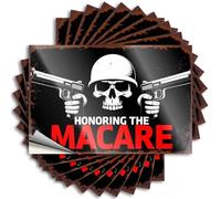 Prank Stickers Honoring The Macare: A Tribute to Courageous Leadership Stickers 10Pcs Bar Signs for Home Bar Wall Windshield Stickers Fo(6X9CM)