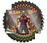 Prank Stickers Man Up: The Ultimate Urban Warrior Stickers 10Pcs Mechanic Stickers Anti Biden Stickers(6X9CM)