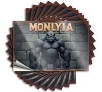 Prank Stickers Monlyia: The Mighty Gorilla Guardian Stickers 10Pcs Car Stickers Funny Funny Sticker(8X12CM)