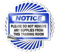 Prank Stickers Notice Please Do Not Remove Any Supplies from This Training Room Stickers 10 Pcs Funny Coffee Signs Car Window Stickers(6X9CM)