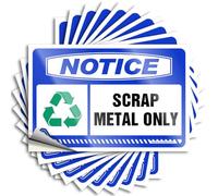 Prank Stickers Notice Scrap Metal Only Stickers 10Pcs Toolbox Stickers and Decals Stickers for Your Car(8X12CM)