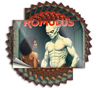 Prank Stickers Romulus: The Mythical Encounter Between Mortal and Divine Stickers 10Pcs Black and White Stickers Car Stickers and Decals(8X12CM)