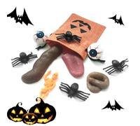 Prank Stuff Funny Halloween Realistic Fake Tongue Spider Poop Set
