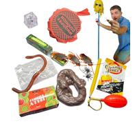 Prank Toys Kit: Flexible PVC Rubber Material, Realistic Trick Items Pack, Compact Prank Game, Social Entertainment Kit | Home School Events Fiestasss