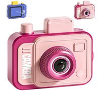 Prank Two-Way Camera Water Gun, Reverse and Forward Dual-Sided Squirt Blaster, Novelty Prank Camera Water Gun for Summer Parties, Office Pranks and Beach Games (Pink)