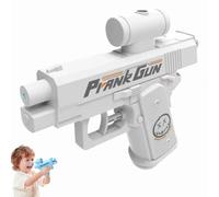 Prank Two Way Water Gun, Prank Squirt Gun Can Spray from Front and Back, Compulsive Two-Way Waters Guns, Double Sided Reverse Water Pistols, Creative Battle Toy Waters Guns (White)